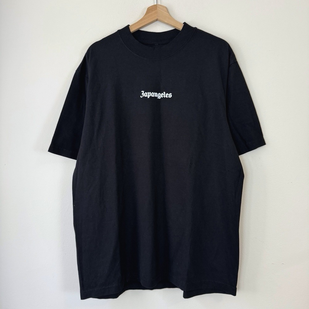 Japangeles Streetwear Los Angeles Flower Black Tee Shirt